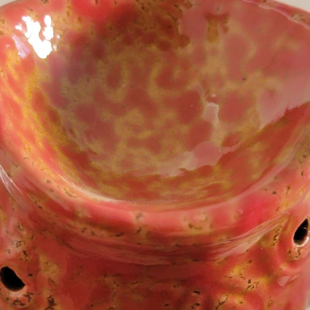 Owl Ceramic Drip Glaze Wax Warmer/Tea Light Candle Holder Nightlight VTG Boho - Picture 5 of 5